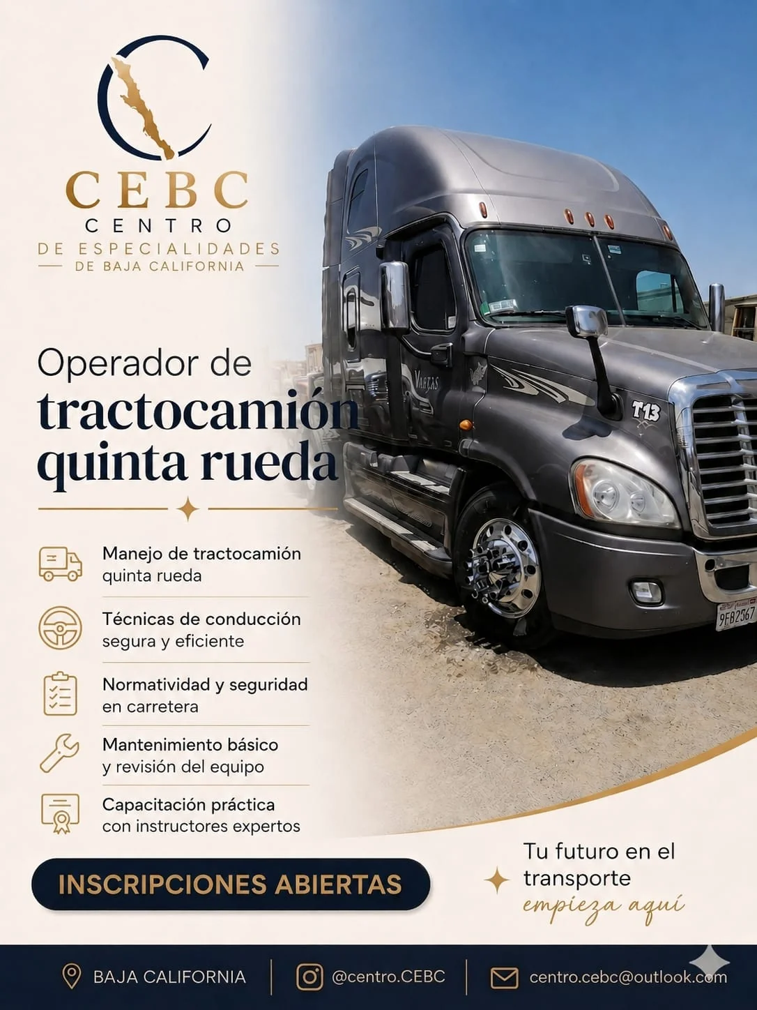 Curso Operador de Tractocamión Quinta Rueda - CEBC